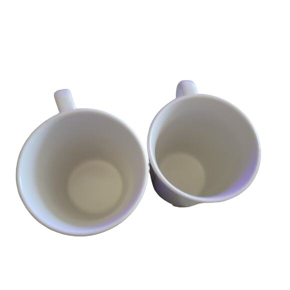 Christmas Coffee Cups Set of Two One has Snowman and One has Santa - Picture 6 of 9